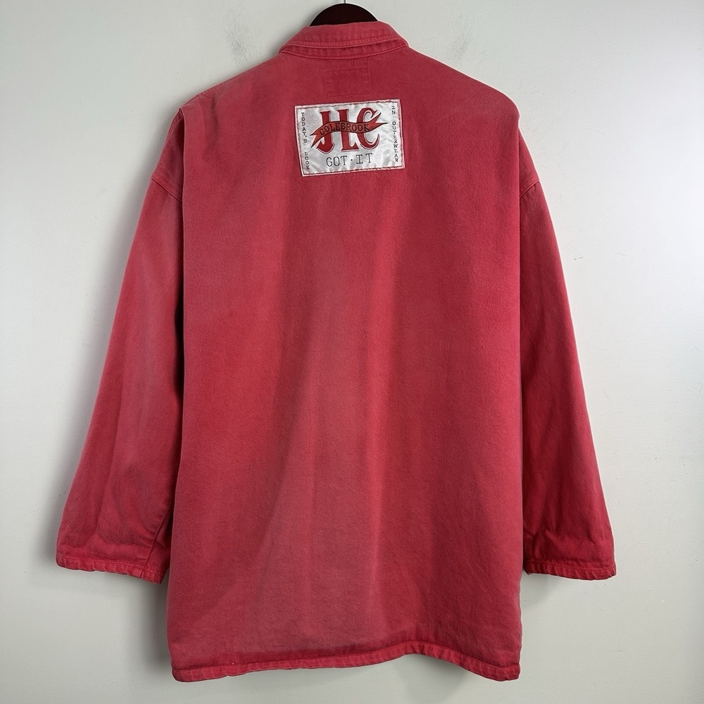 Vintage JL Colebrook Chore Jacket Red Small Barn Retro Denim Western Classic - Picture 6 of 11
